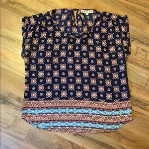 Pink Rose Floral Blouse